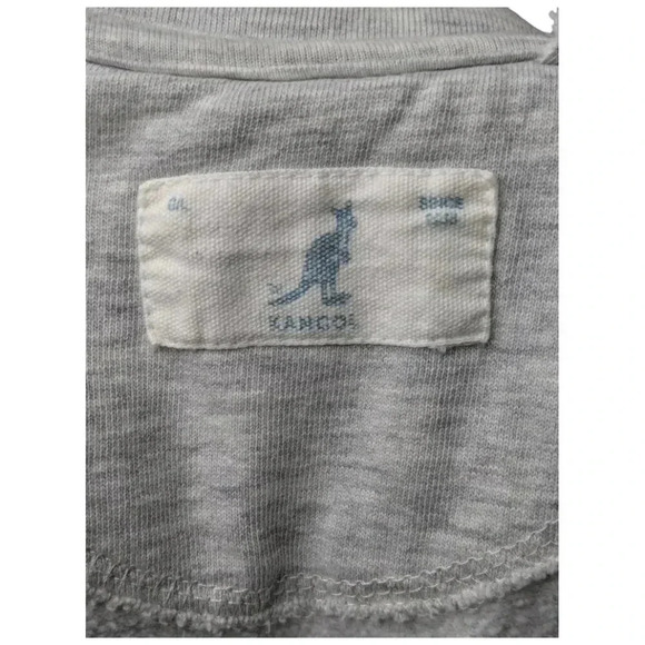 Kangol Men's Heritage Popover 1/4 Zip Grey Long Sleeve Sweatshirt Jumper Sz G/L - Picture 5 of 11